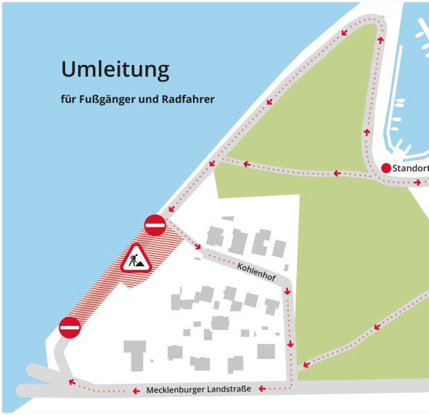 Umleitung Standort Passathafen